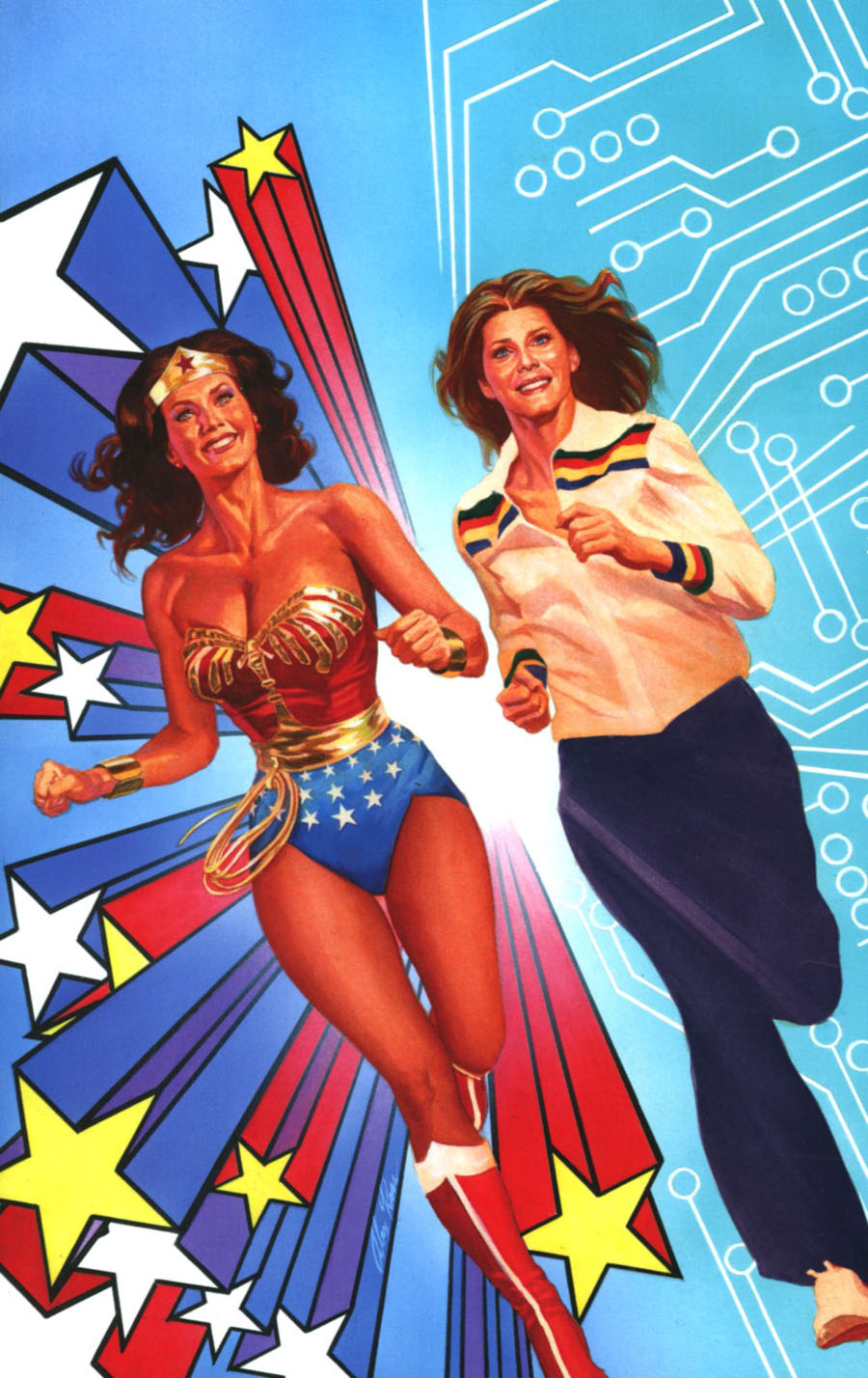 Wonder Woman 77 Meets The Bionic Woman #1 Cover F Incentive Alex Ross Virgin Cover
