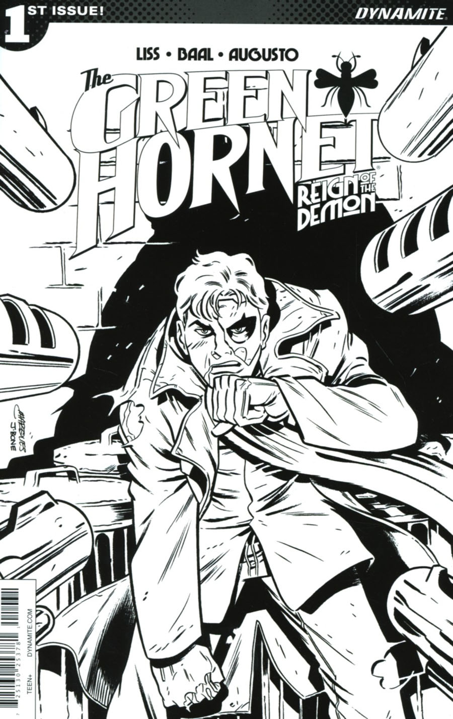 Green Hornet Reign Of The Demon #1 Cover C Incentive Anthony Marques Black & White Cover