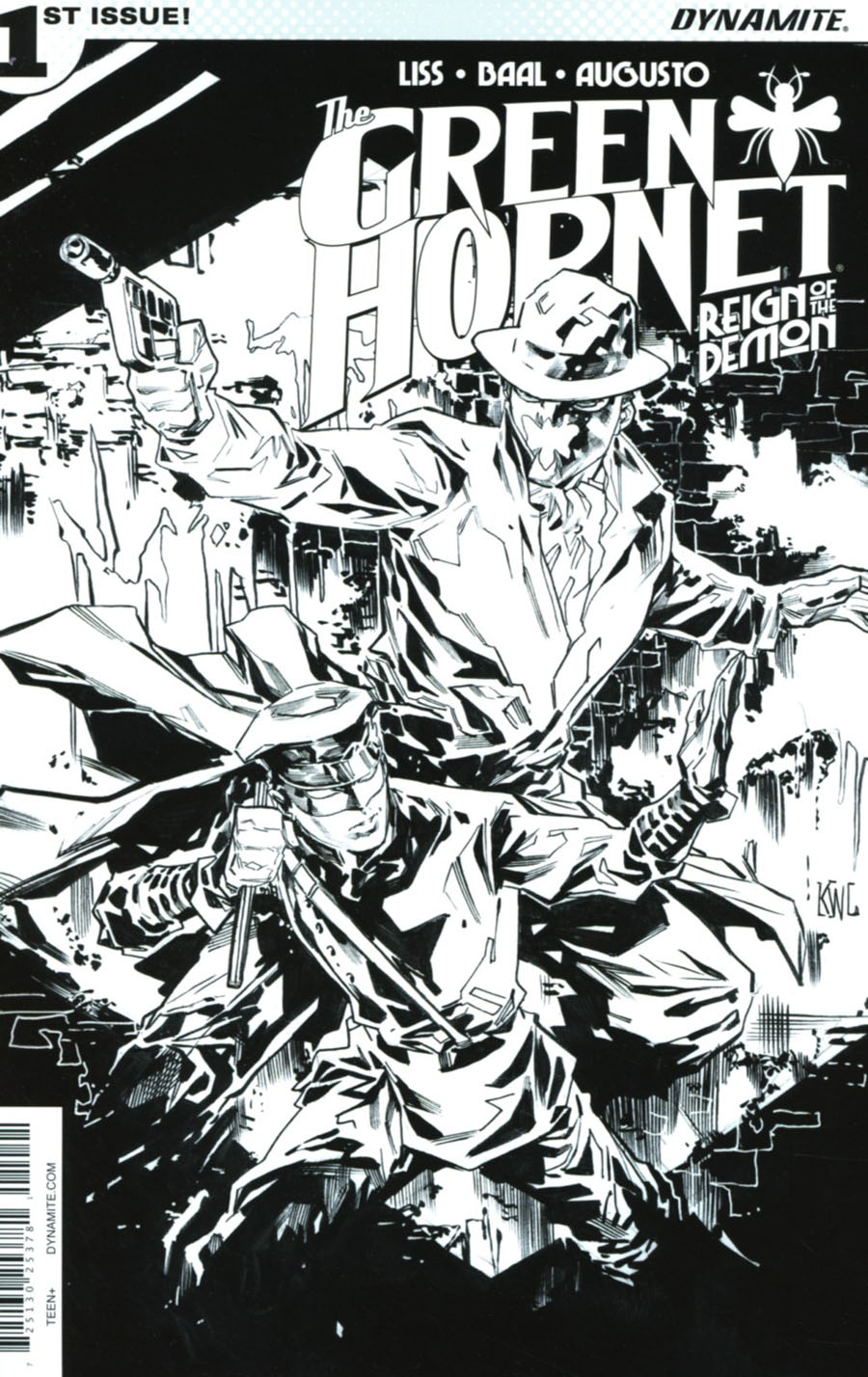 Green Hornet Reign Of The Demon #1 Cover D Incentive Ken Lashley Black & White Cover