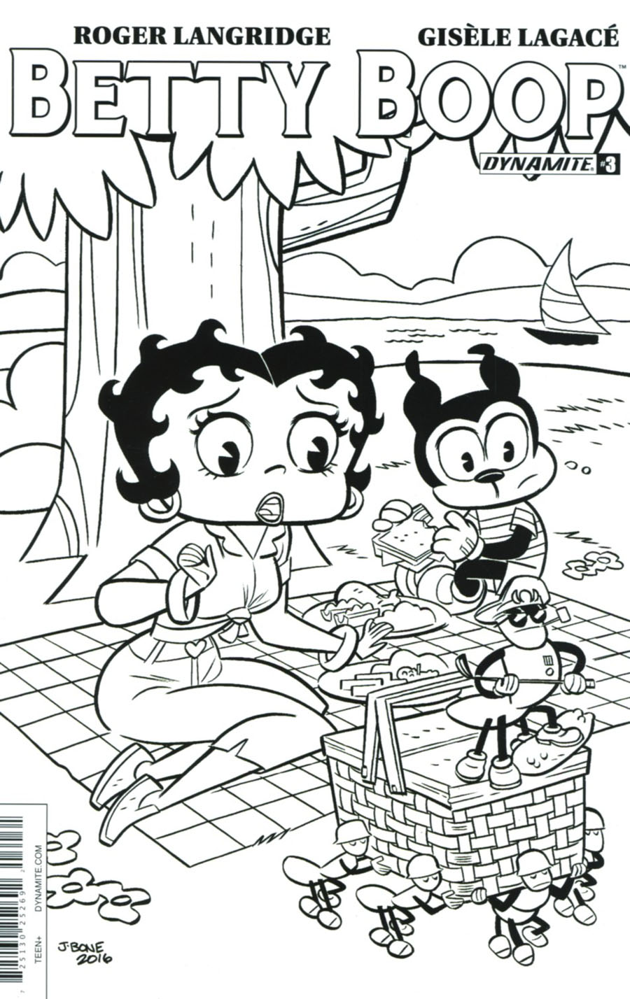 Betty Boop #3 Cover C Incentive J Bone Black & White Cover