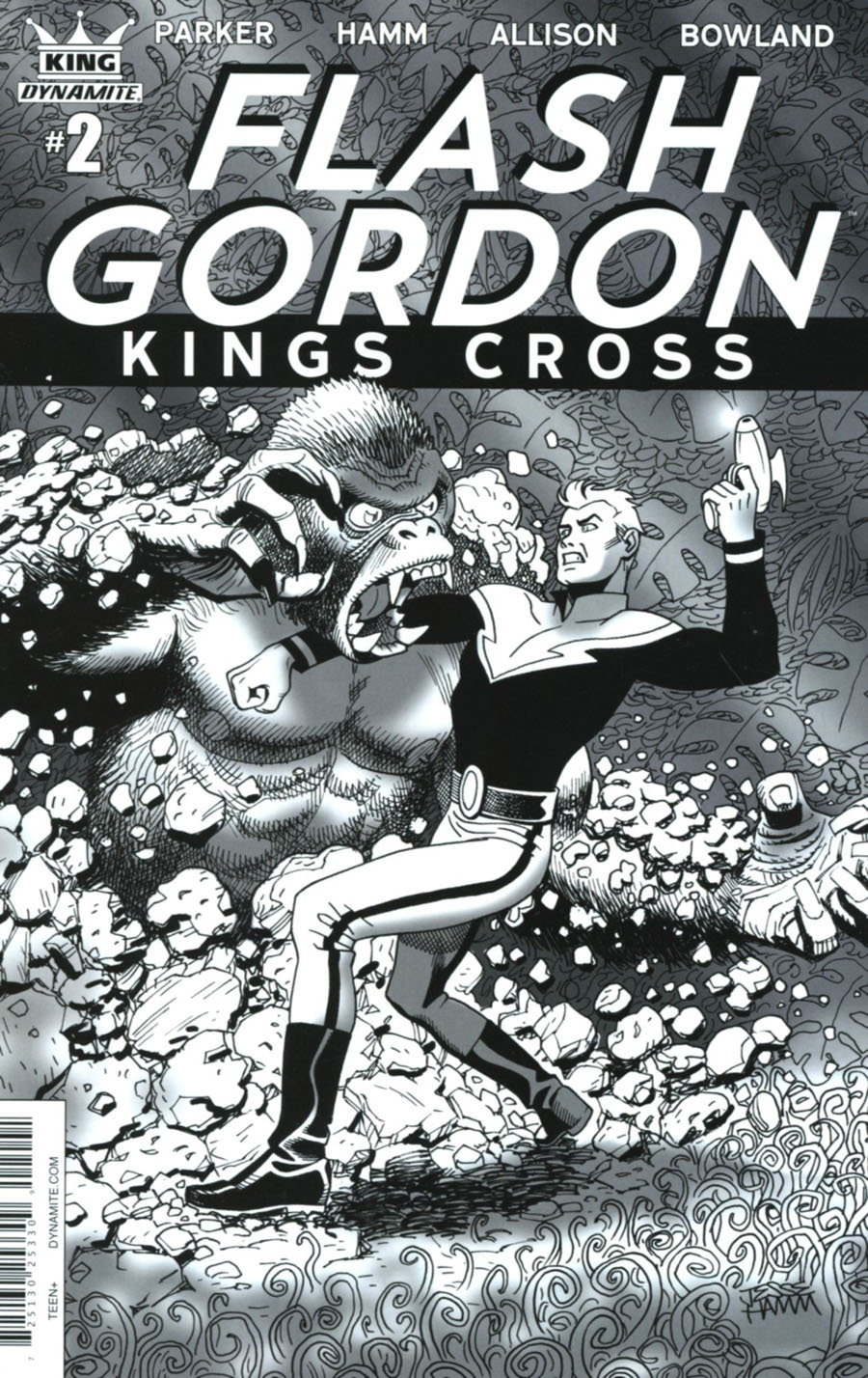 Flash Gordon Kings Cross #2 Cover D Incentive Jesse Hamm & Grace Allison Black & White Cover