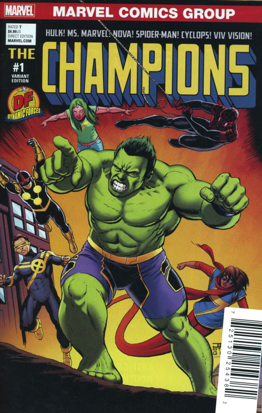 Champions (Marvel) Vol 2 #1 Cover Q DF Exclusive John Cassaday Color Variant Cover