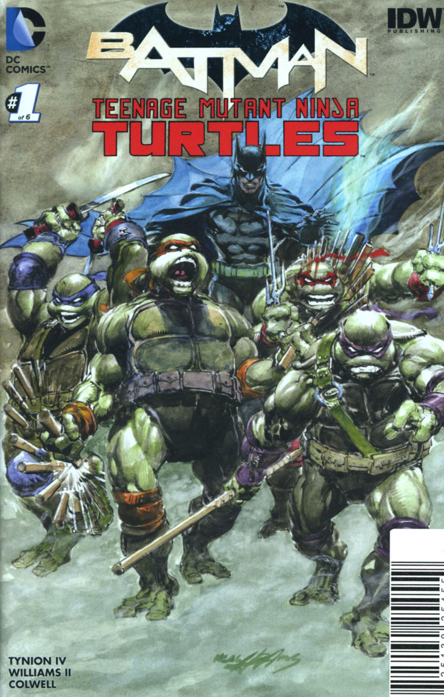 Batman Teenage Mutant Ninja Turtles #1 Cover S DF Exclusive Neal Adams Variant Cover Holiday Pair Set