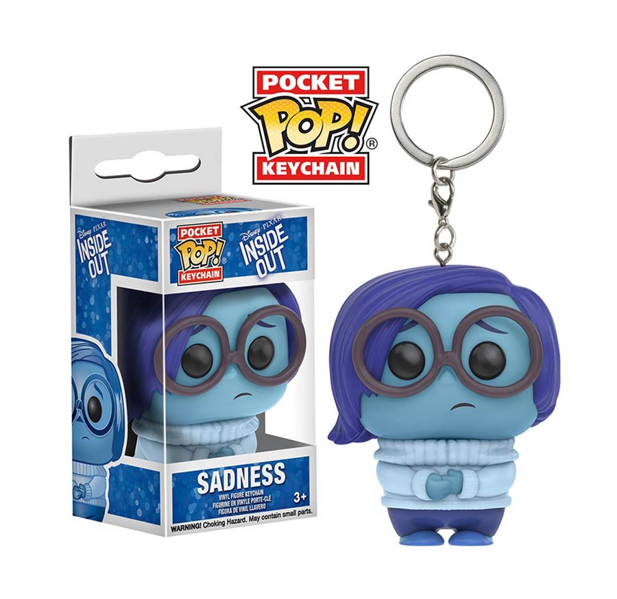 POP Inside Out Sadness Vinyl Figure Keychain