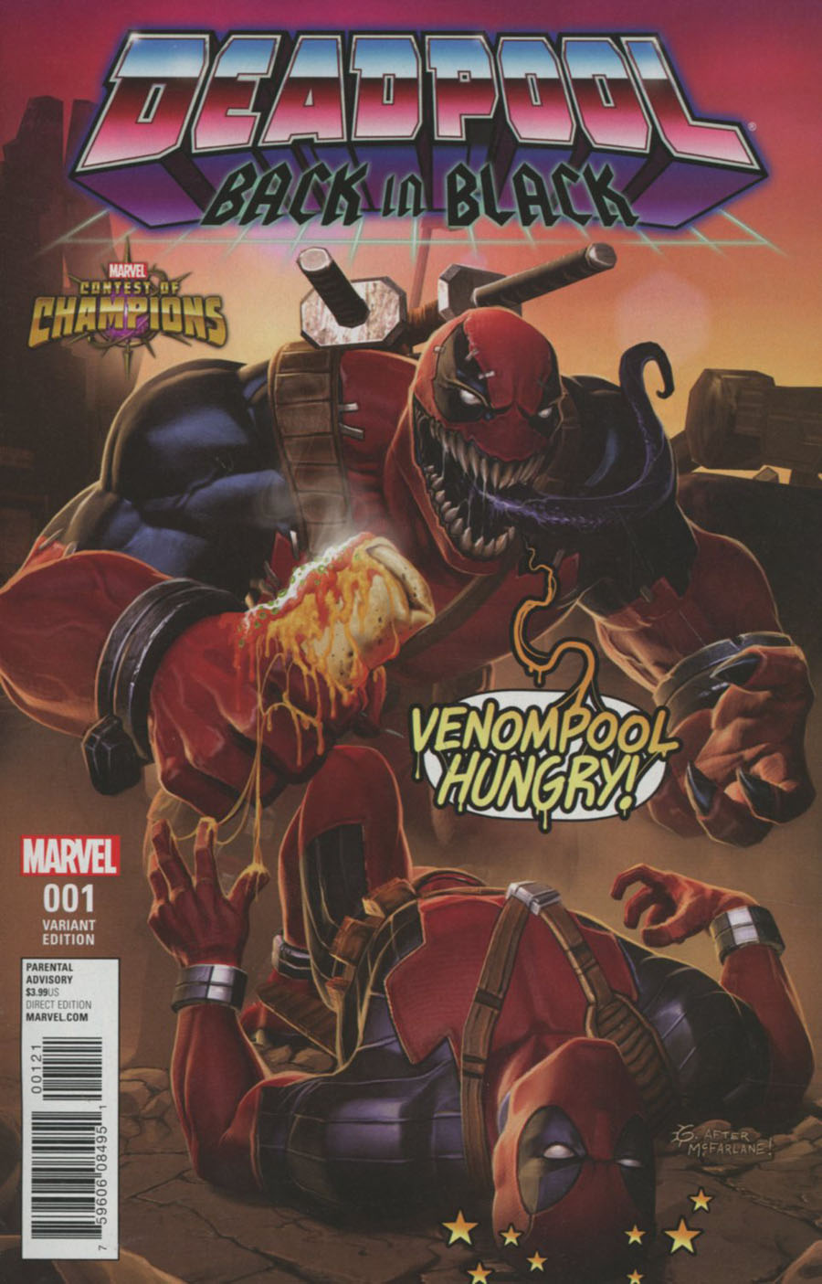 Deadpool Back In Black #1 Cover C Incentive KABAM Contest Of Champions Game Variant Cover