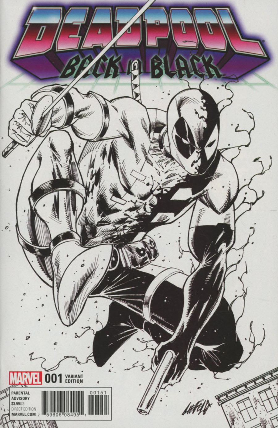 Deadpool Back In Black #1 Cover E Incentive Rob Liefeld Sketch Variant Cover