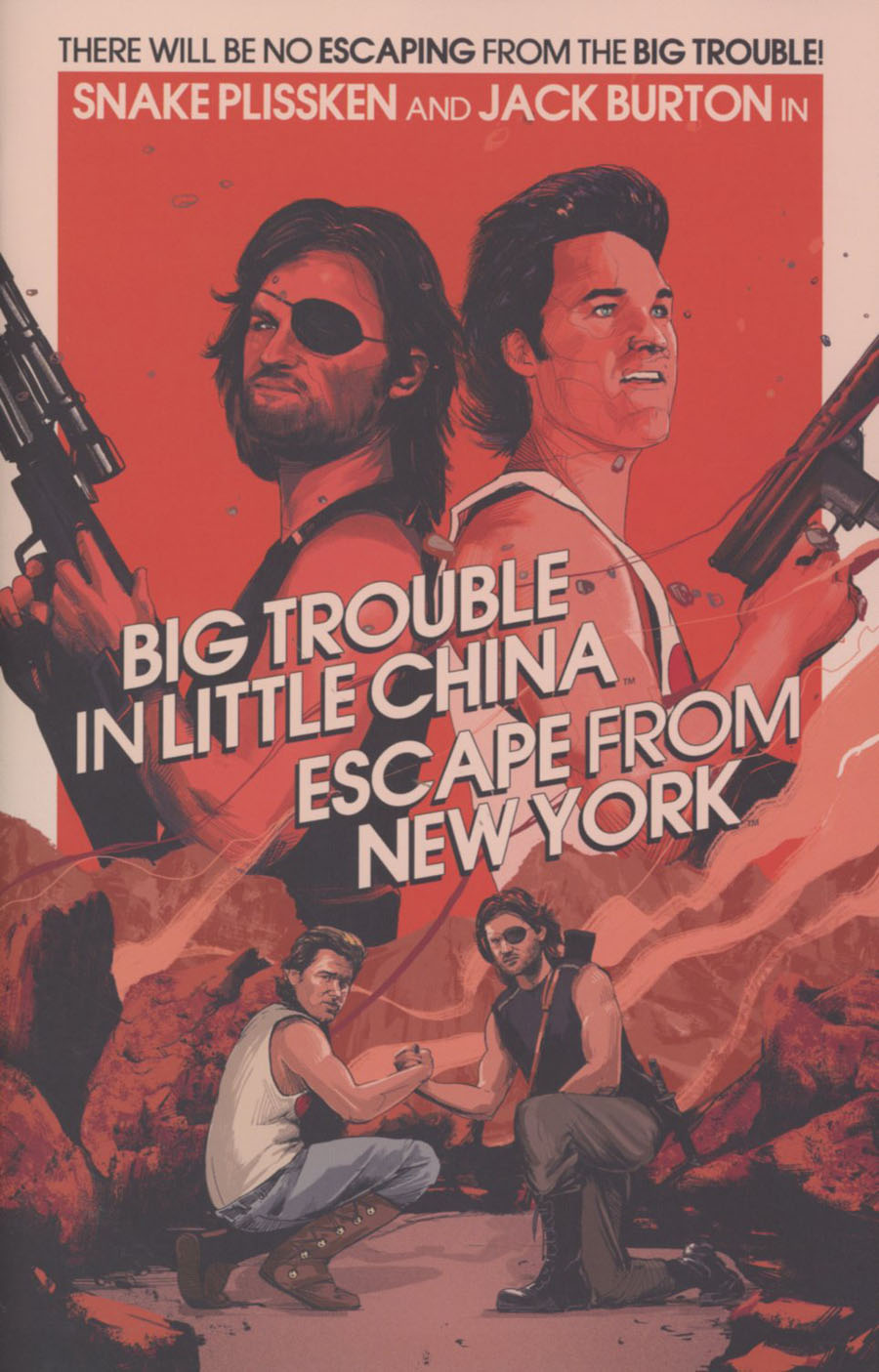 Big Trouble In Little China Escape From New York #1 Cover F Incentive Oliver Barret Movie Poster Virgin Variant Cover