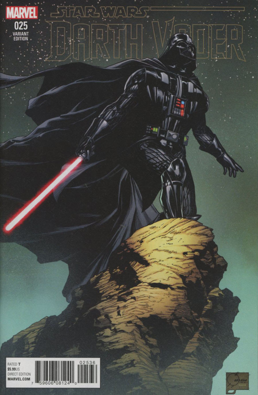 Darth Vader #25 Cover K Incentive Joe Quesada Color Variant Cover