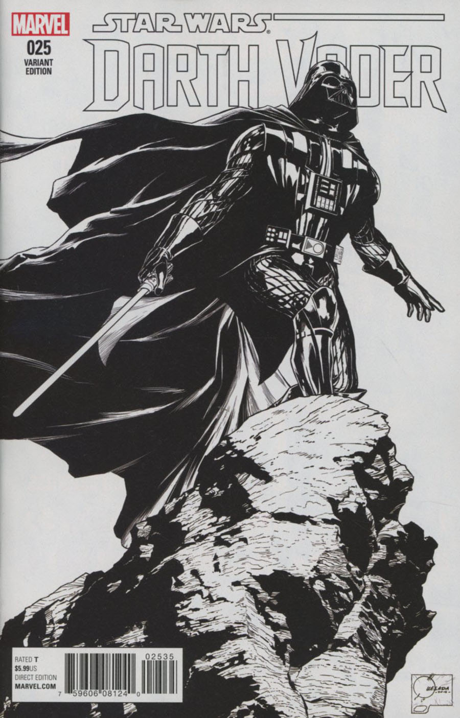 Darth Vader #25 Cover L Incentive Joe Quesada Sketch Variant Cover