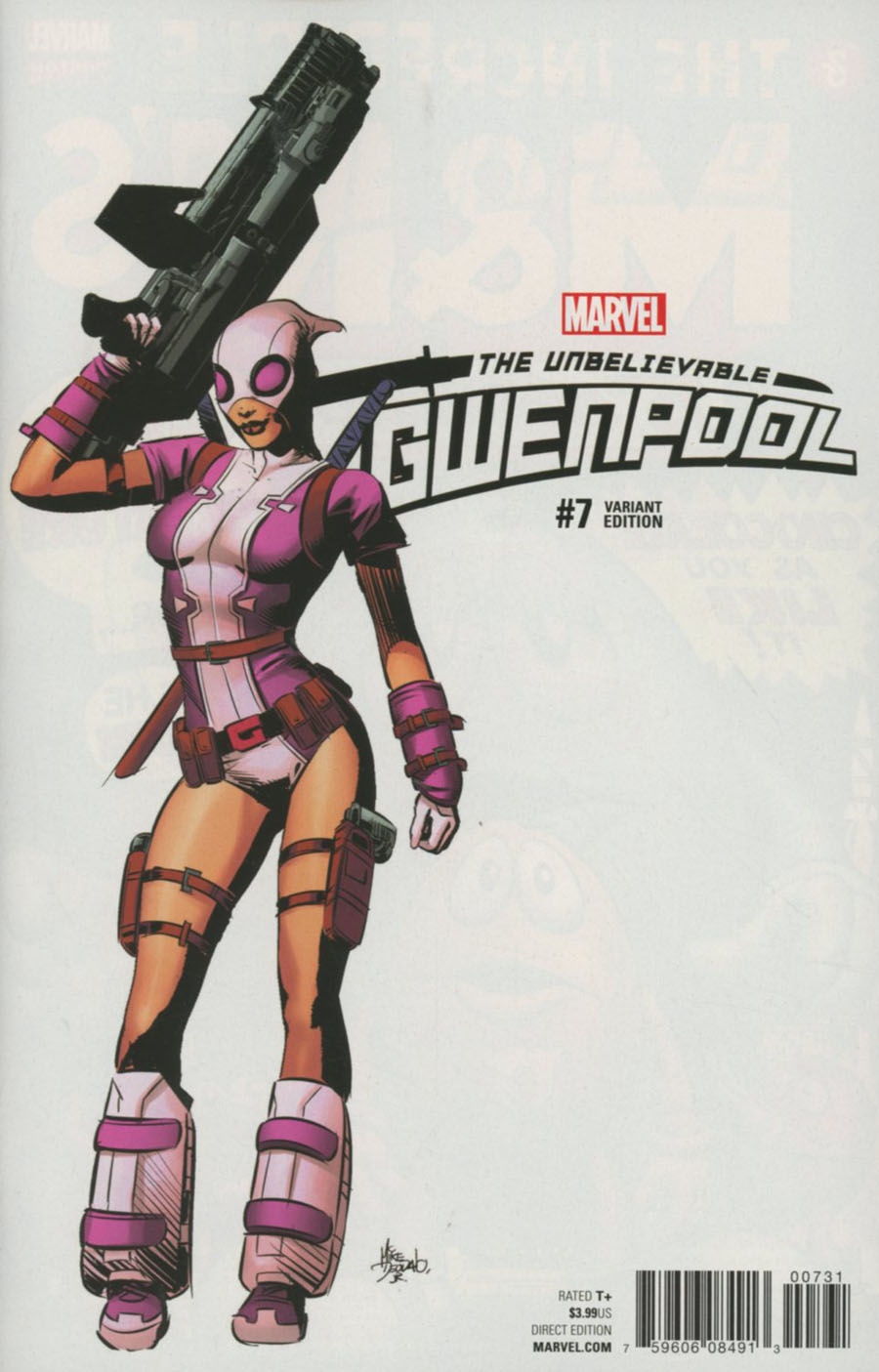 Gwenpool #7 Cover D Incentive Mike Deodato Jr Teaser Variant Cover (Marvel Now Tie-In)
