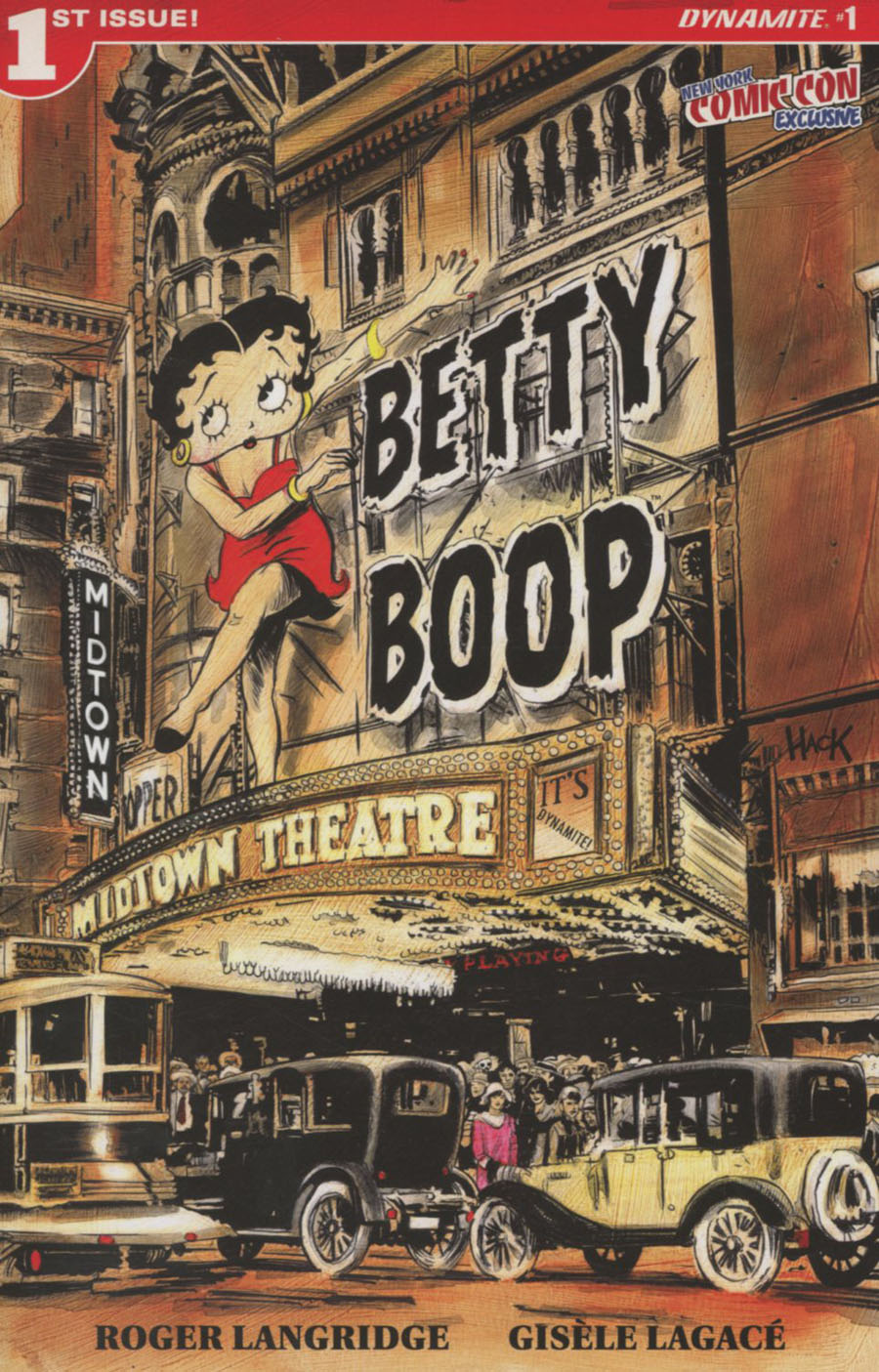 Betty Boop #1 Cover B Midtown Exclusive Robert Hack NYCC Color Variant Cover