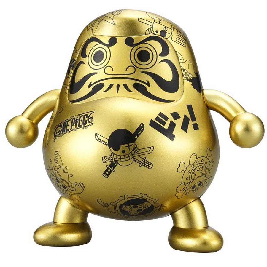 One Piece Daruma Club - Straw Hat Crew All Flags (Gold) Figure