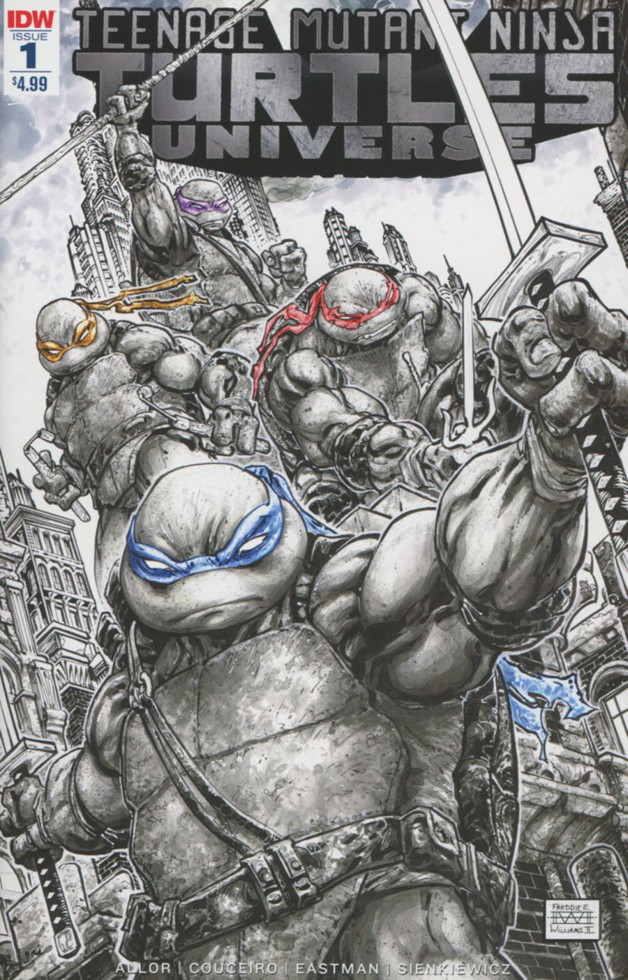 Teenage Mutant Ninja Turtles Universe #1 Cover F 2nd Ptg Freddie Williams Variant Cover