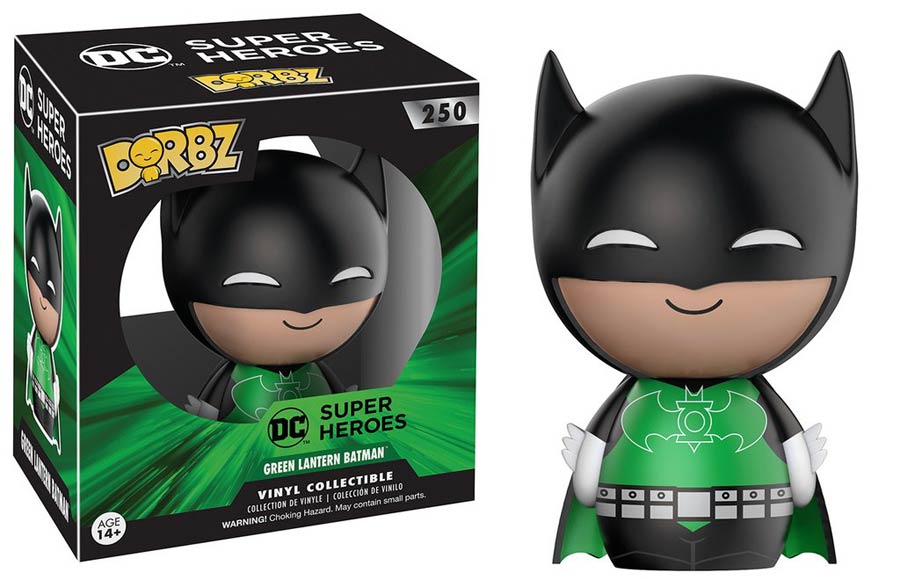 Dorbz 250 DC Super Heroes Green Lantern Batman Vinyl Figure