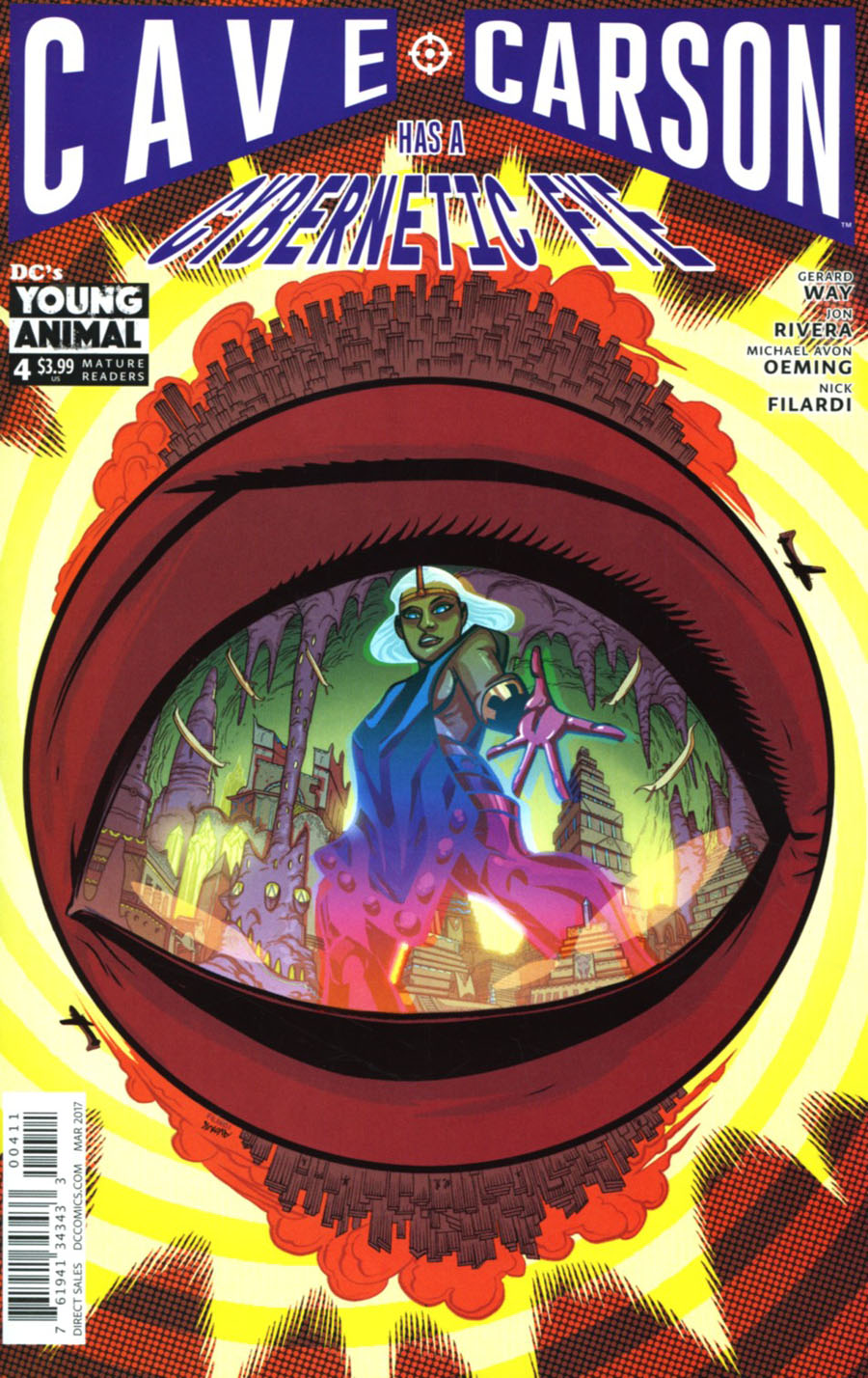 Cave Carson Has A Cybernetic Eye #4 Cover A Regular Michael Avon Oeming Cover