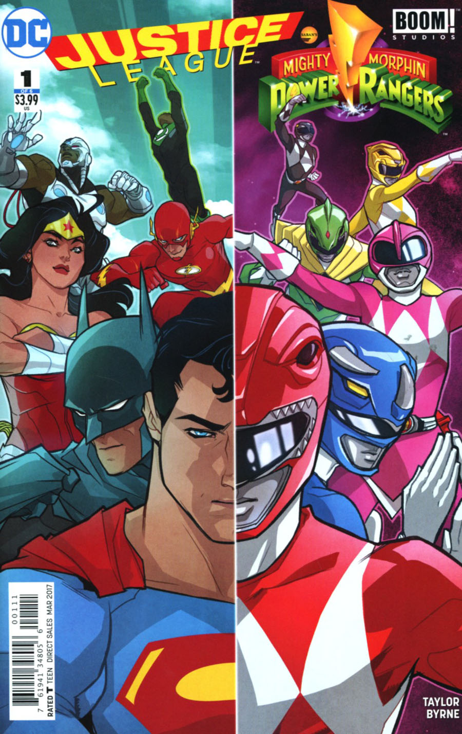 Justice League Power Rangers #1 Cover A 1st Ptg Regular Karl Kerschl Cover