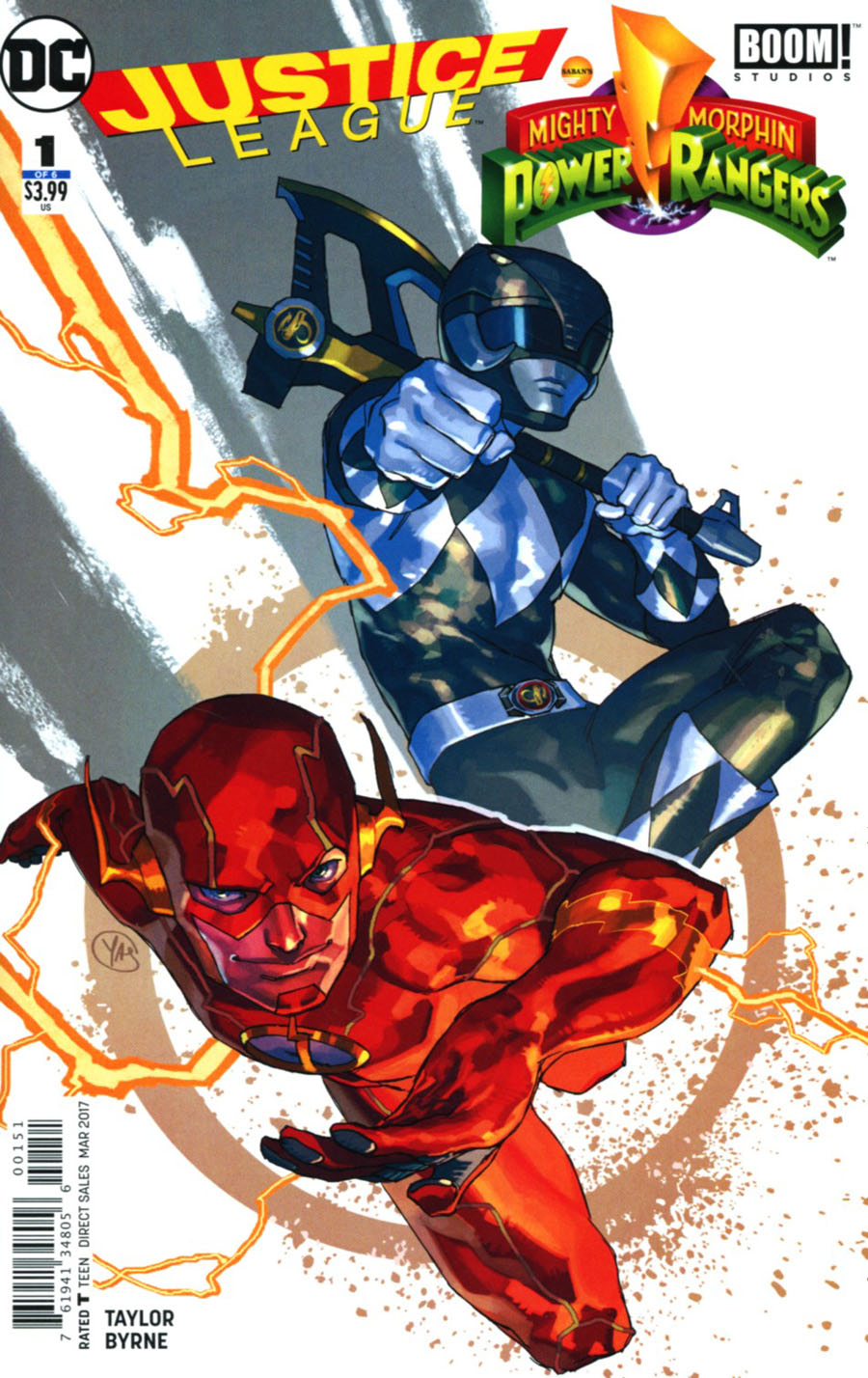 Justice League Power Rangers #1 Cover D Variant Yasmine Putri Flash Black Ranger Cover