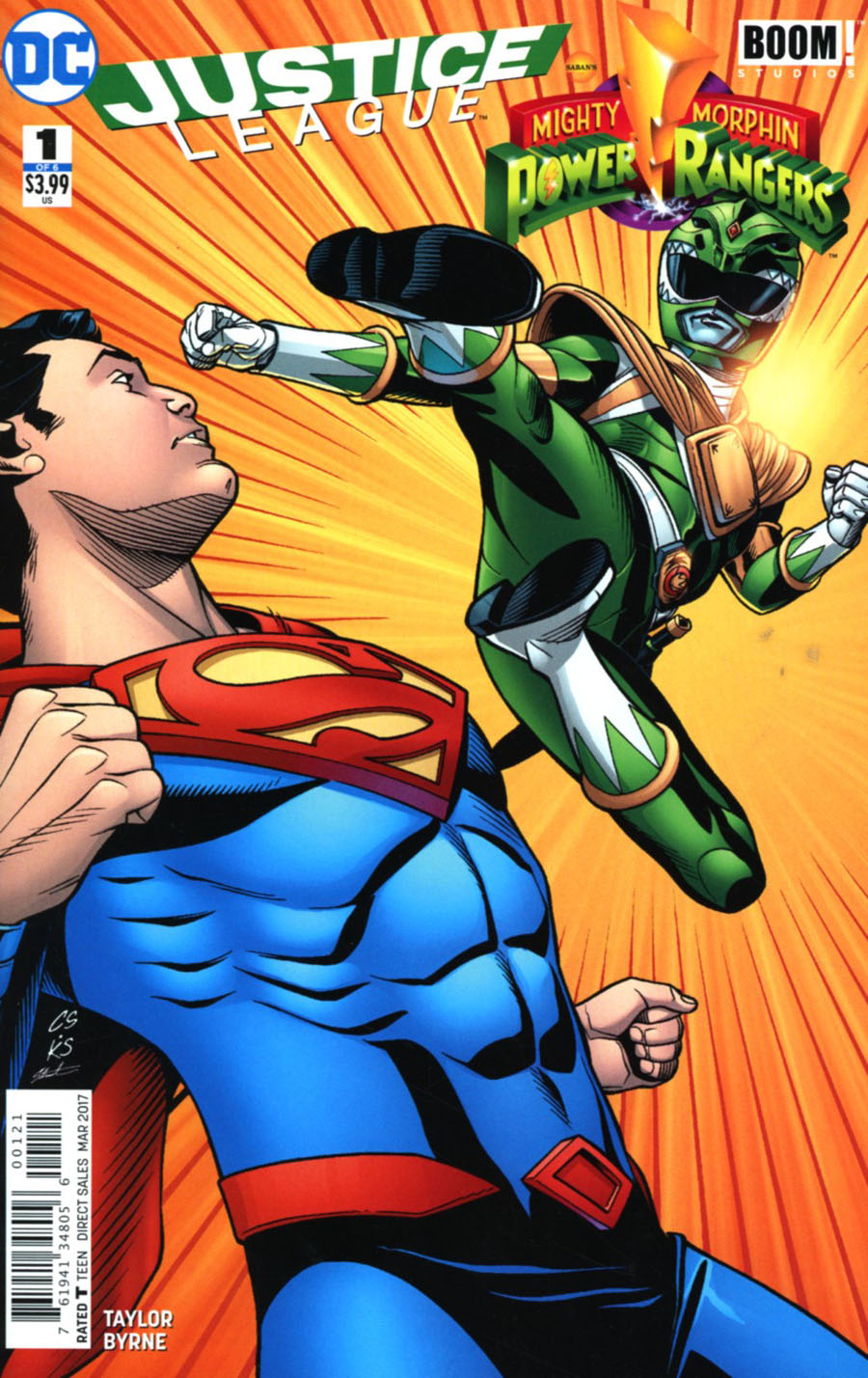 Justice League Power Rangers #1 Cover F Variant Chris Sprouse Superman Green Ranger Cover