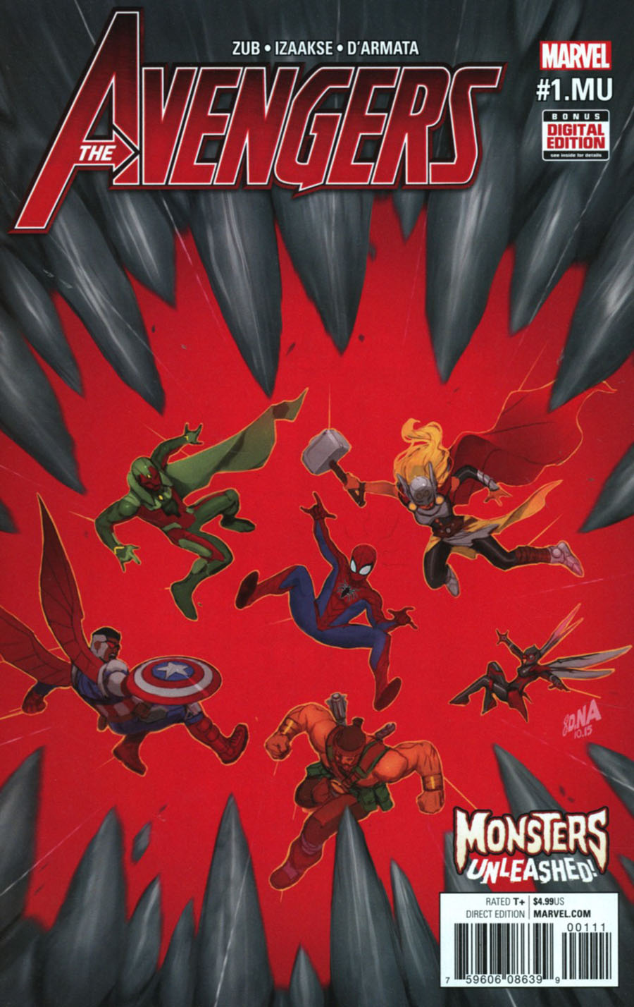 Avengers Vol 6 #1.MU Cover A Regular David Nakayama Cover (Monsters Unleashed Tie-In)