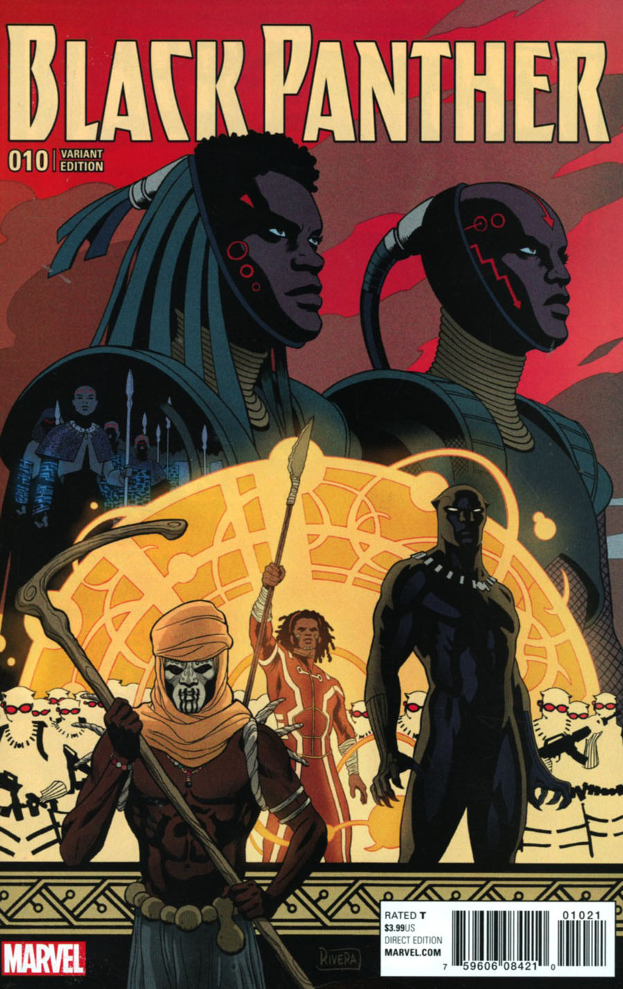 Black Panther Vol 6 #10 Cover B Variant Paolo Rivera Connecting F Cover