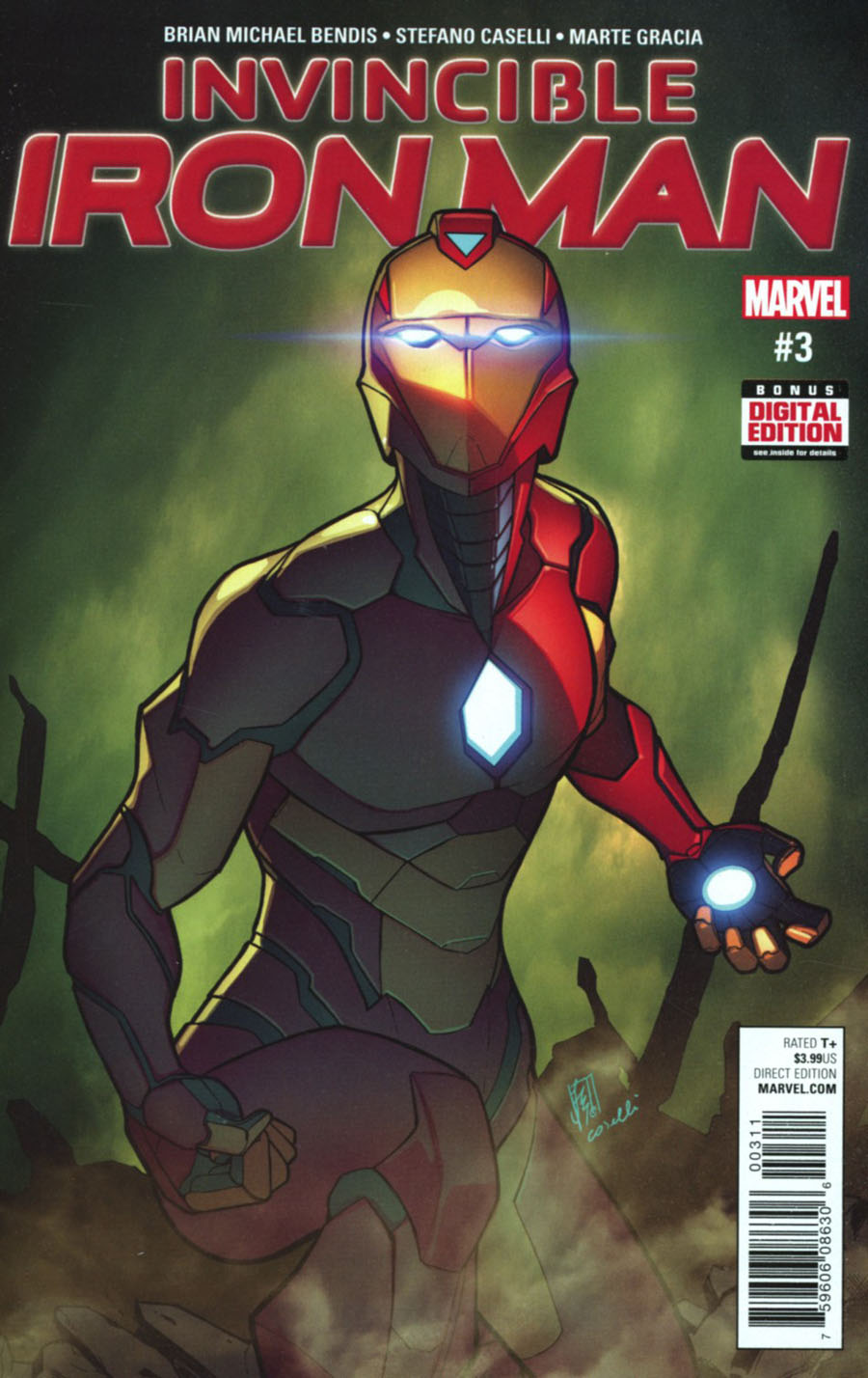 Invincible Iron Man Vol 3 #3 Cover A Regular Stefano Caselli Cover
