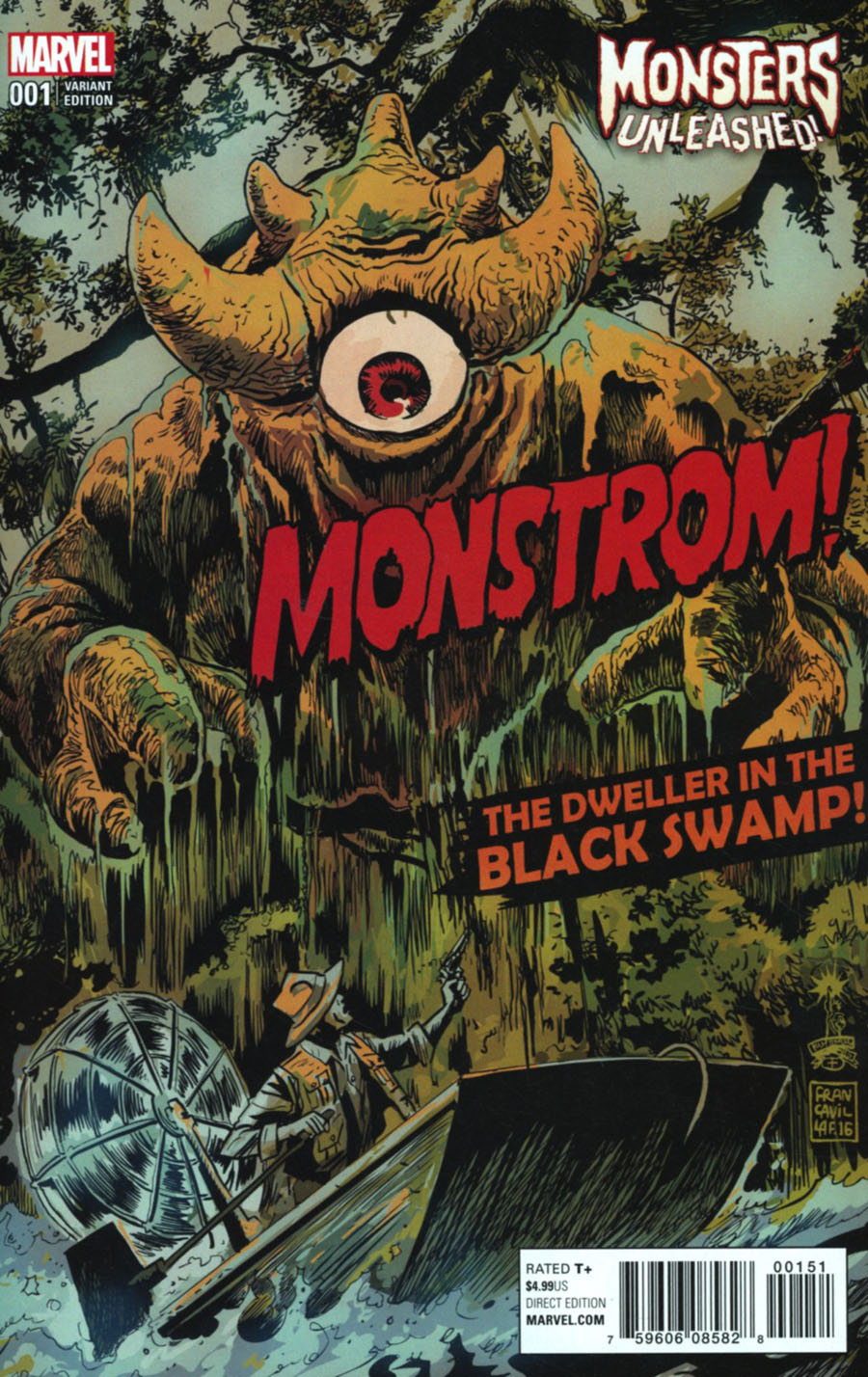 Monsters Unleashed #1 Cover D Variant Francesco Francavilla 1950s Movie Poster Cover