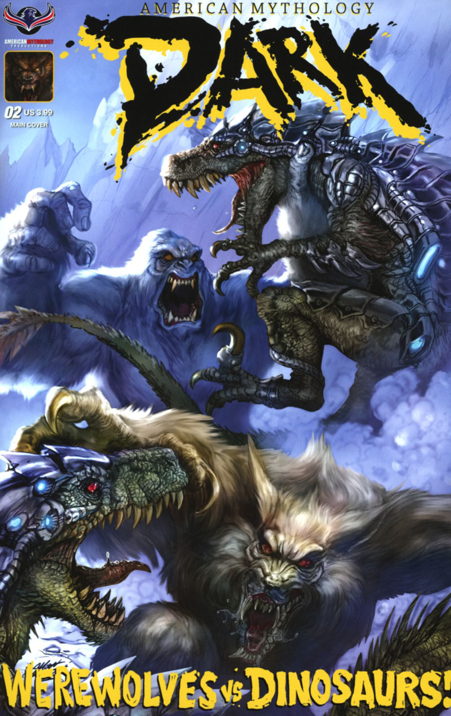 American Mythology Dark Werewolves vs Dinosaurs vs Yetis Cover A Regular Matt Frank & Chris Scalf Cover