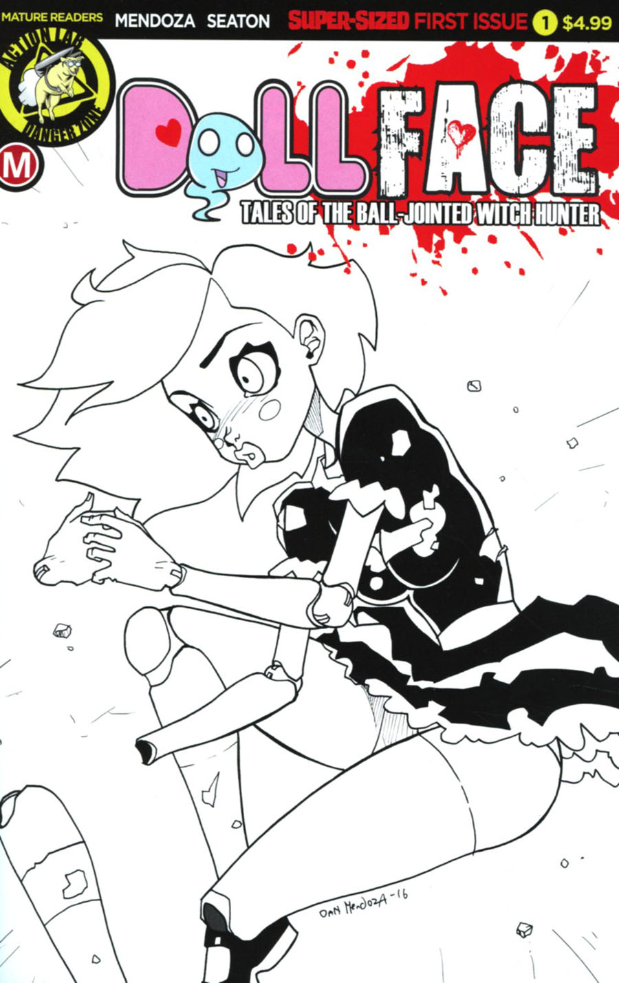 Dollface #1 Cover G Variant Dan Mendoza Sketch Cover