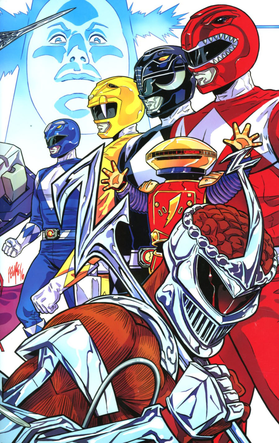 Mighty Morphin Power Rangers 2016 Annual #1 Cover E NYCC Exclusive Felipe Smith Variant Cover