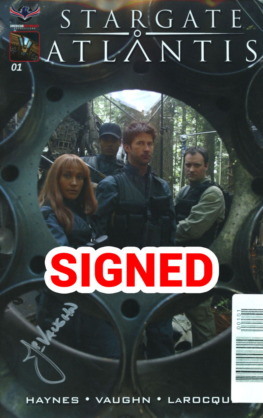Stargate Atlantis Back To Pegasus #1 Cover G Incentive Flashback Variant Cover Signed By JC Vaughn