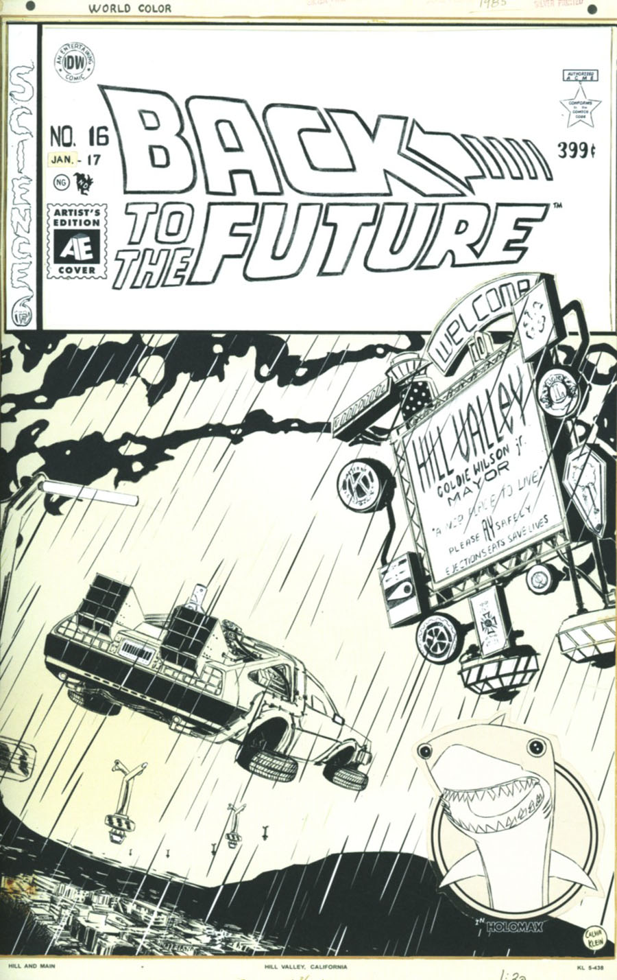Back To The Future Vol 2 #16 Cover B Variant Dan Schoening Artists Edition Cover