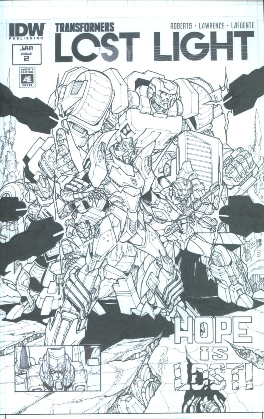 Transformers Lost Light #2 Cover B Variant Alex Milne Artists Edition Cover