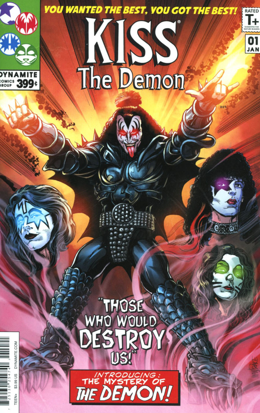 KISS The Demon #1 Cover B Variant Tom Mandrake Fantastic Four Homage Cover