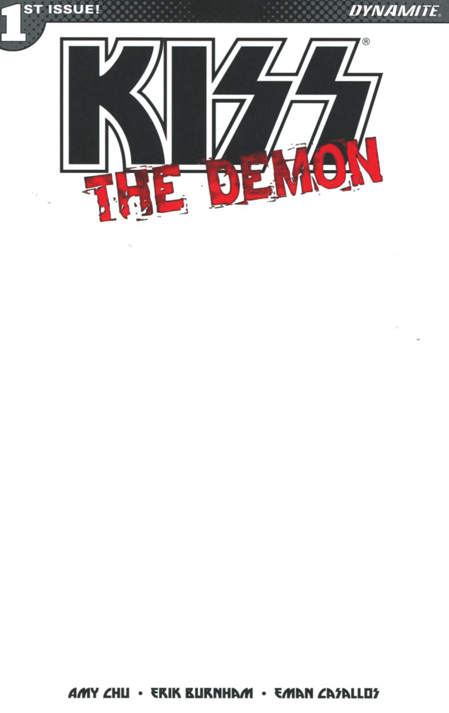 KISS The Demon #1 Cover I Variant Blank Authentix Cover