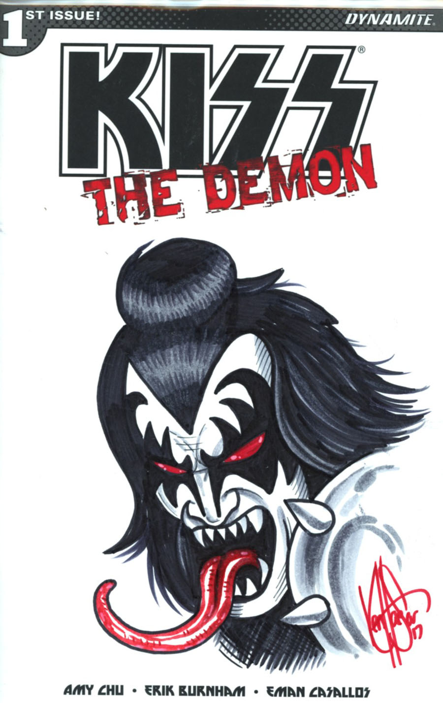 KISS The Demon #1 Cover J Variant Ken Haeser Hand-Drawn Sketch Cover