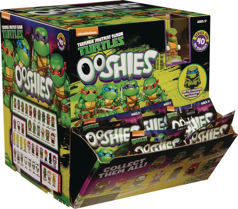 Teenage Mutant Ninja Turtles Ooshies Series 1 Mini Figure Blind Mystery Box Display