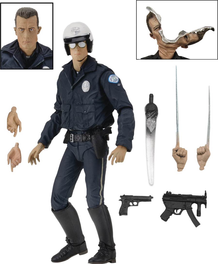 Terminator 2 Ultimate T-1000 Motorcycle Cop 7-inch Action Figure