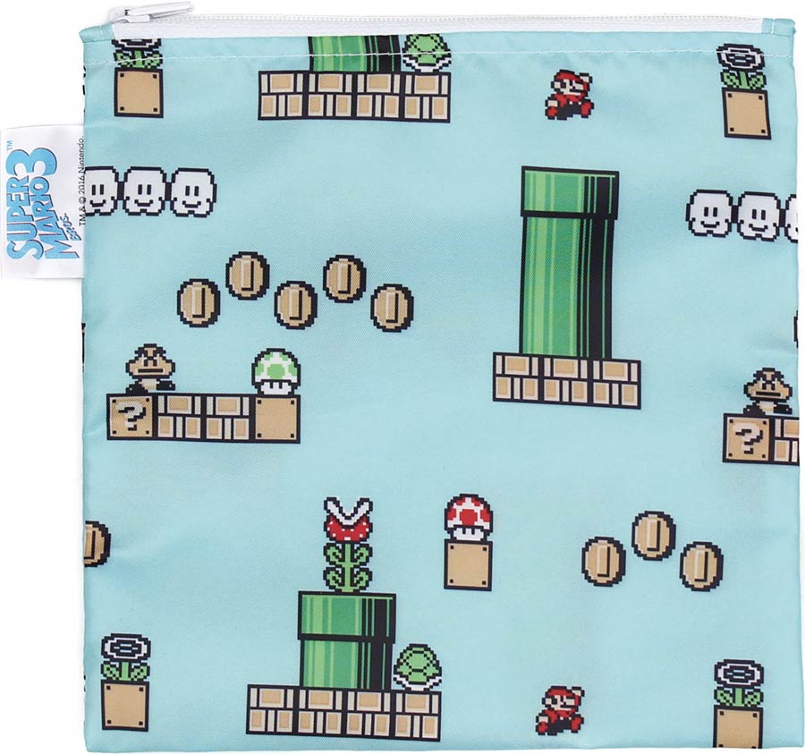Nintendo Reusable Snack Bag - Super Mario 8-Bit Map