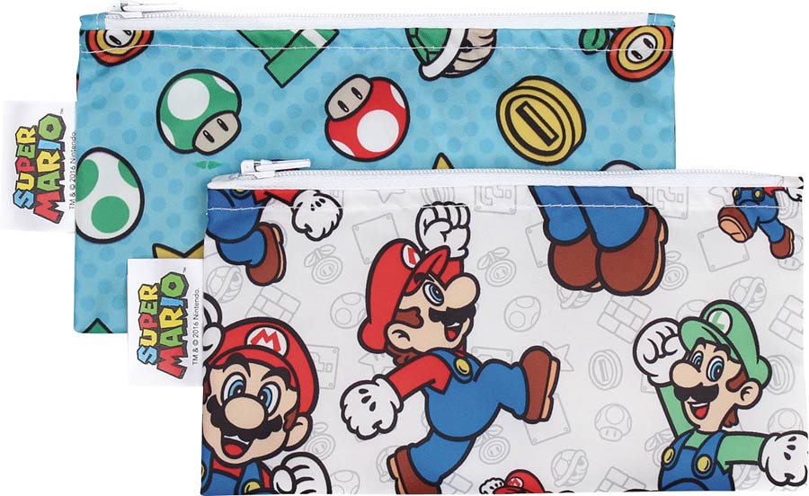 Nintendo Small Reusable Snack Bag 2-Pack - Super Mario Power Up