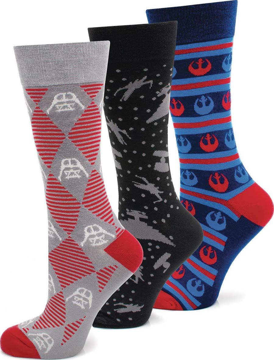 Star Wars Intergalactic Battle 3-Pair Socks Gift Set