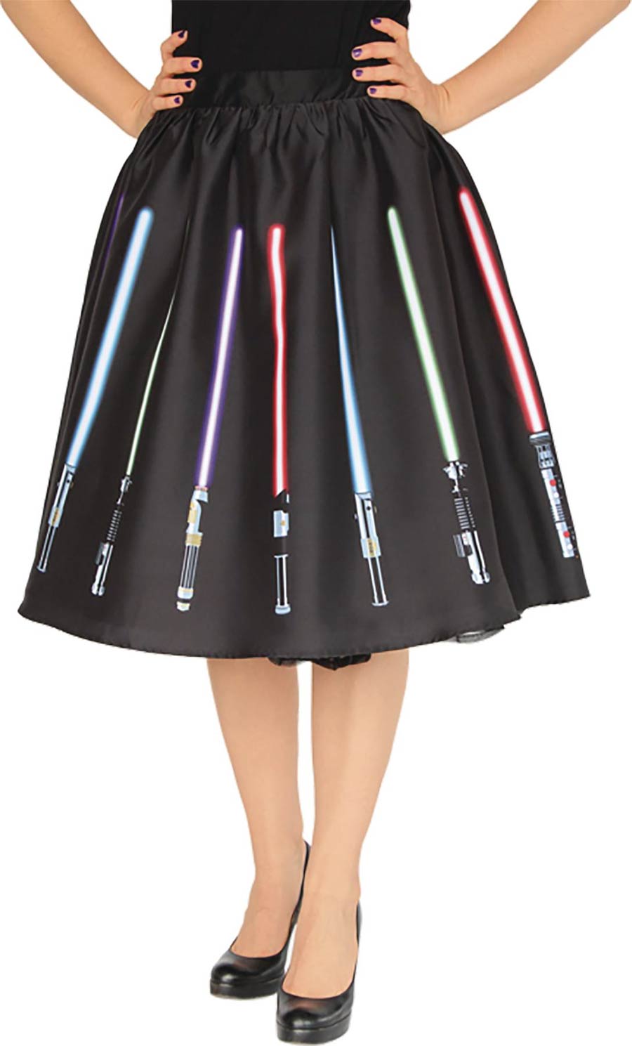 Star Wars Saber Circle Black Skirt Medium