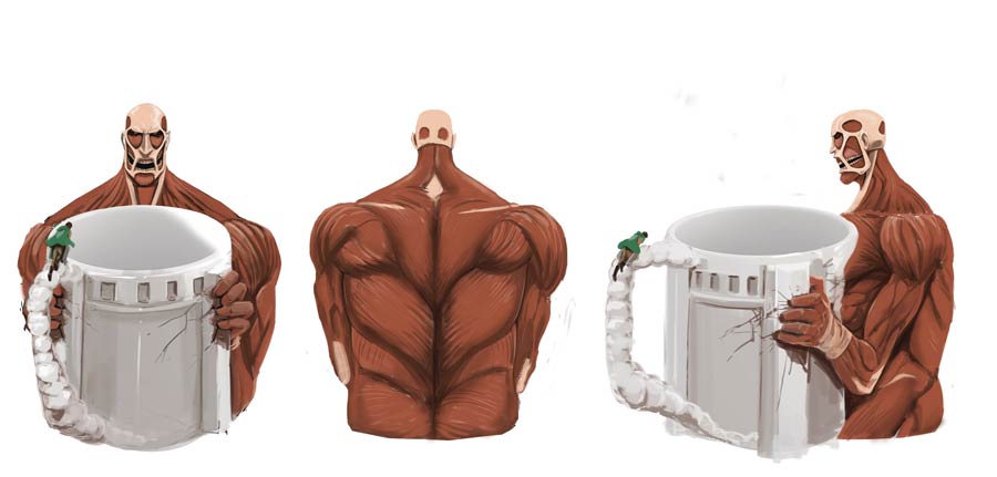 Attack On Titan Eren Titan Crush Molded Stein