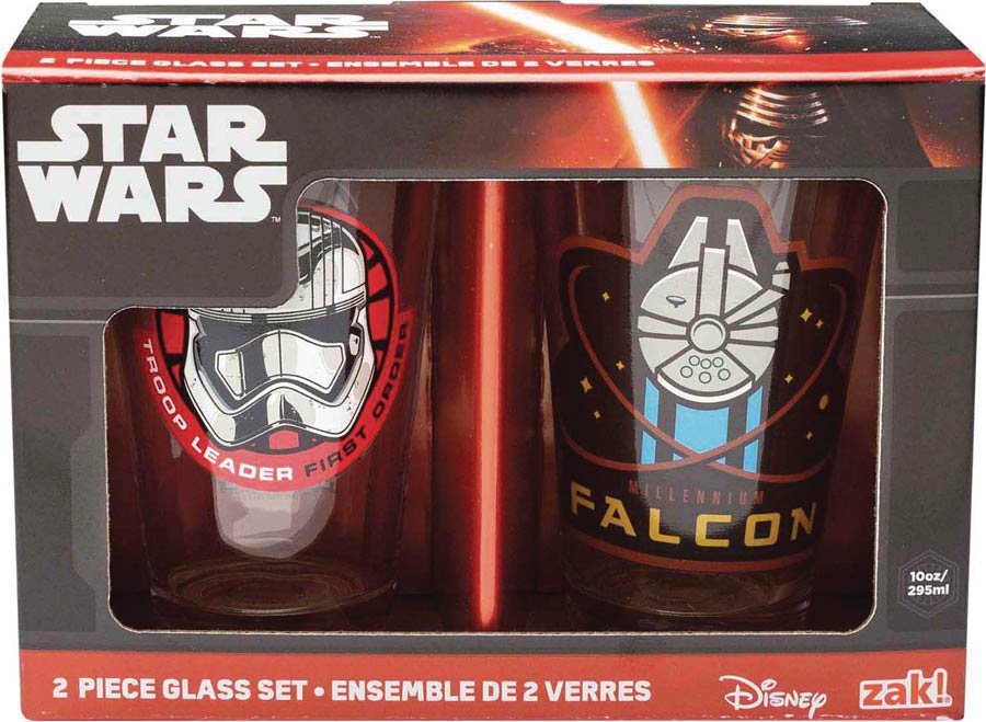 Star Wars Episode VII The Force Awakens 10-Ounce Glass Tumbler 2-Piece Gift Box