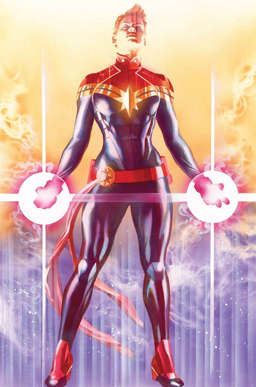 Captain Marvel Variant Cover By Alex Ross Poster