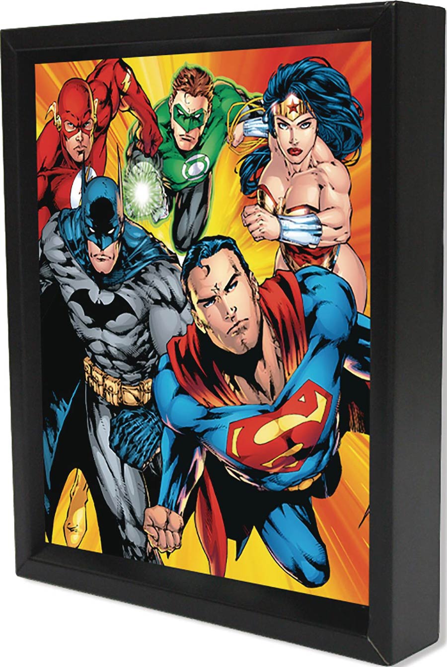 DC Heroes 3D Lenticular Shadowbox - Justice League Heroes