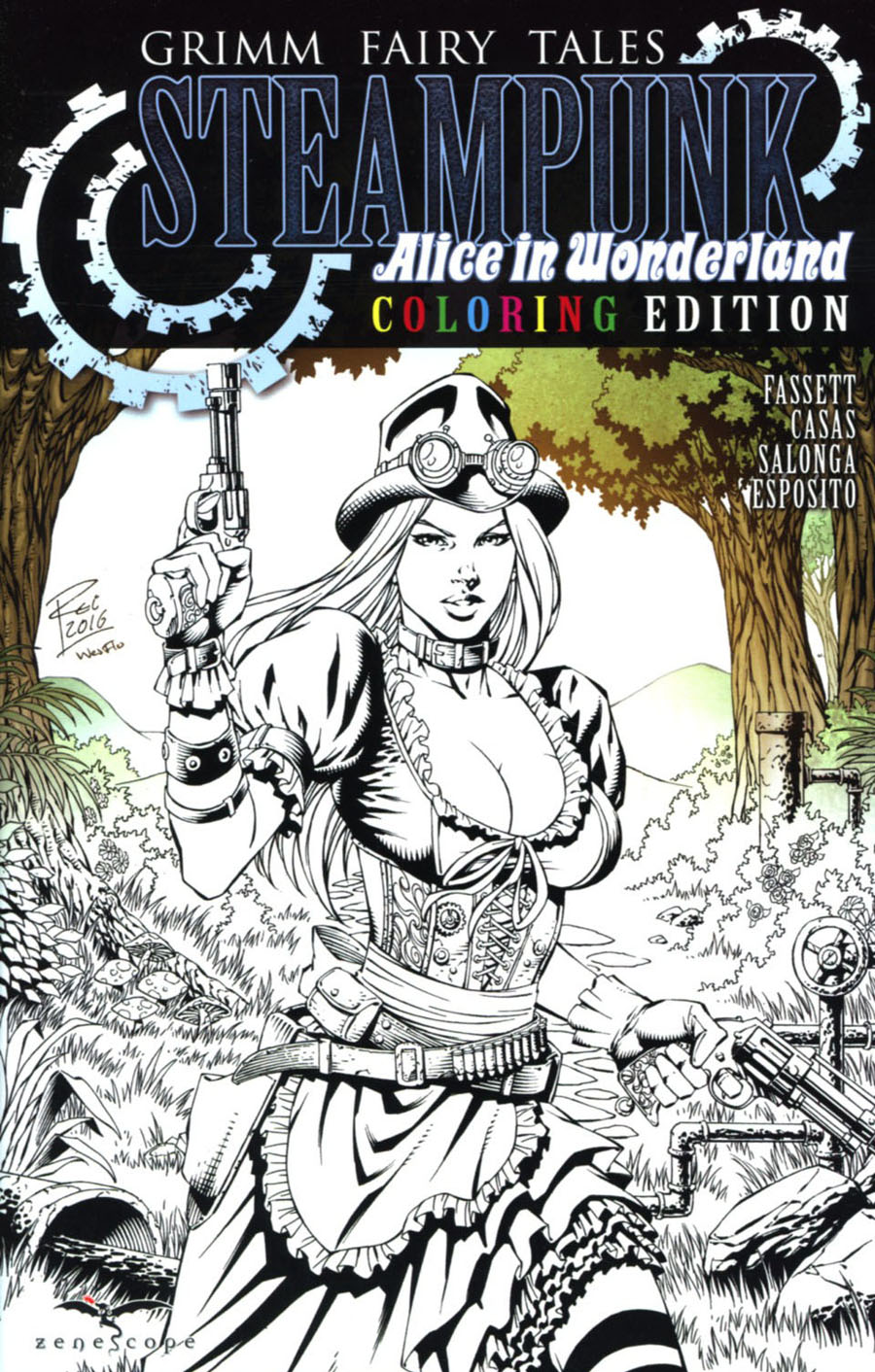 Grimm Fairy Tales Presents Steampunk Alice In Wonderland Limited Edition Coloring Book