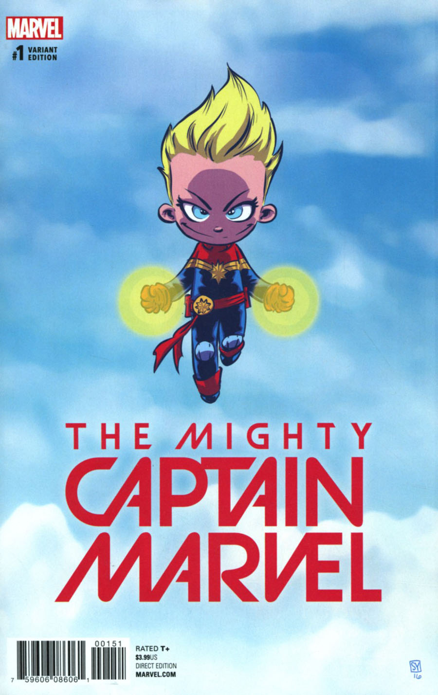 Mighty Captain Marvel #1 Cover C Variant Skottie Young Baby Cover (Marvel Now Tie-In)