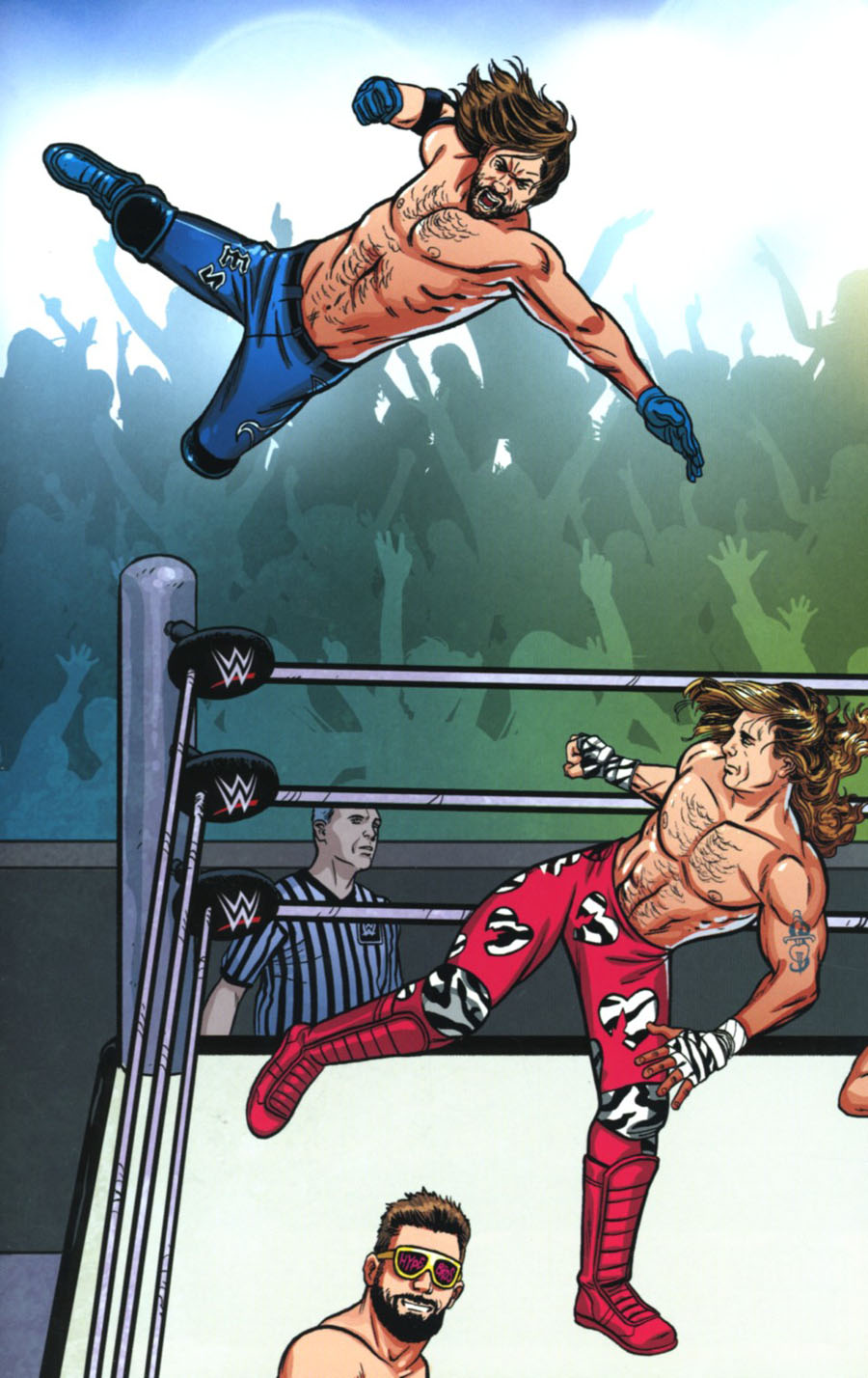 WWE #1 Cover D Variant Brent Schoonover Royal Rumble Connecting Cover