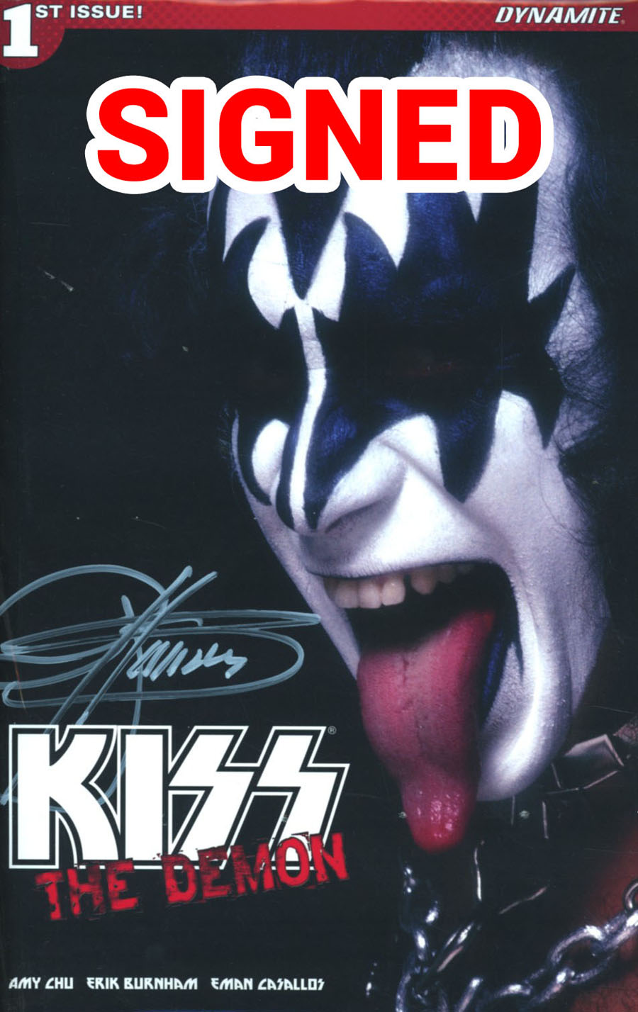 KISS The Demon #1 Cover H Incentive Gene Simmons The Demon Photo Variant Cover Signed By Gene Simmons