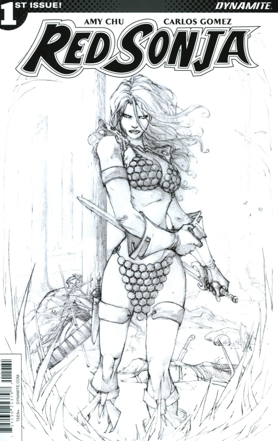 Red Sonja Vol 7 #1 Cover H Incentive Giuseppe Camuncoli Black & White Cover